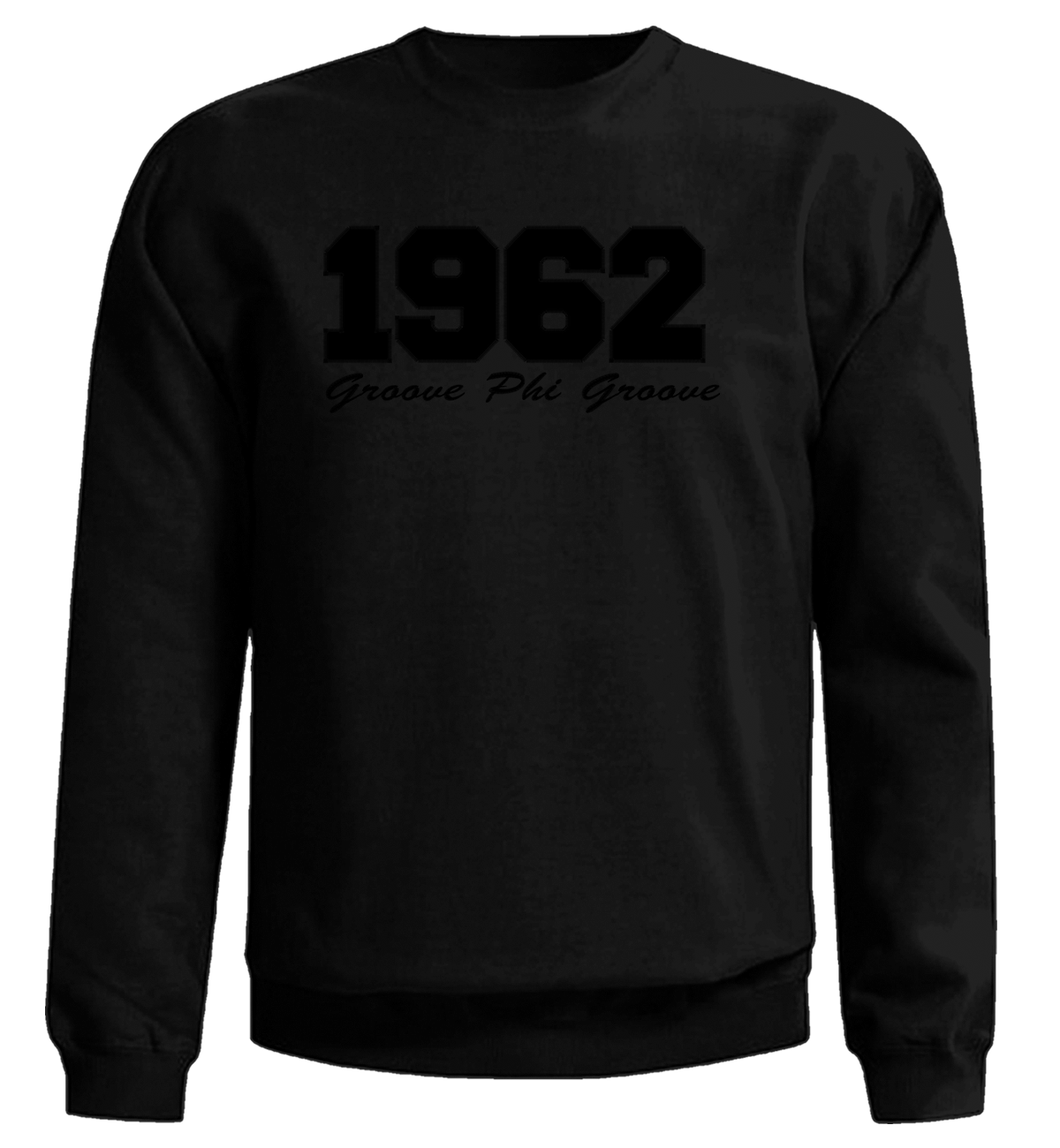 Groove Phi Groove 1962 Embroidered Black on Black Sweatshirt