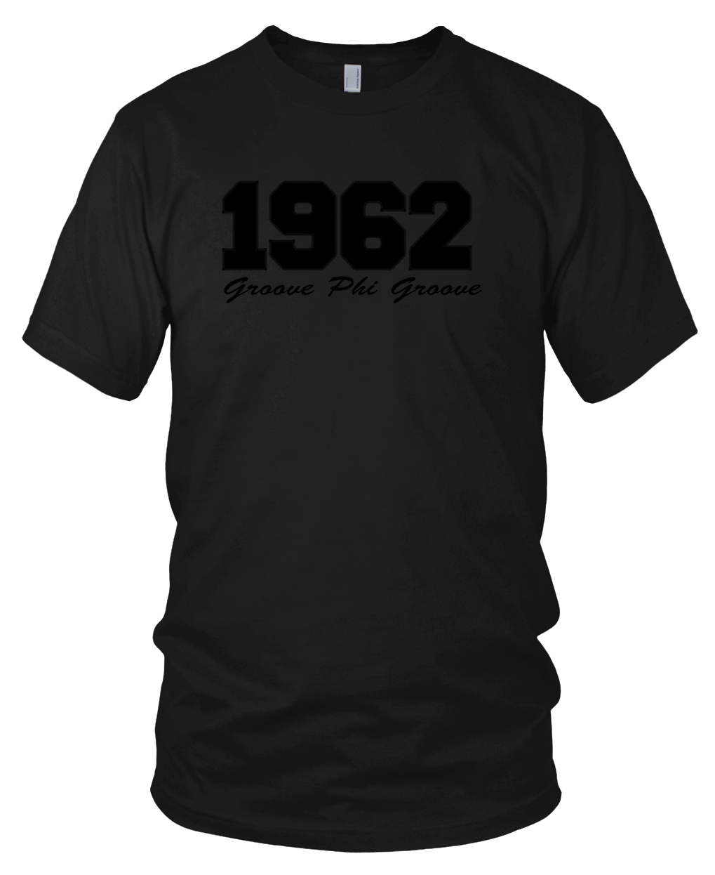 Groove Phi Groove 1962 Embroidered Black on Black T-Shirt